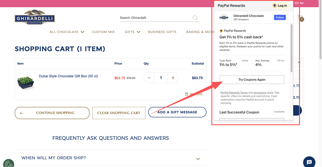 Browser extension for finding promo codes